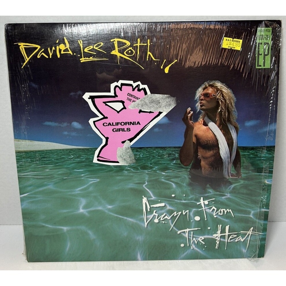 David‎ Lee Roth Crazy From The Heart 1985 Vinyl LP Hard Rock